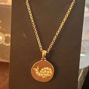 Gold & Silver Whale Pendant Necklace